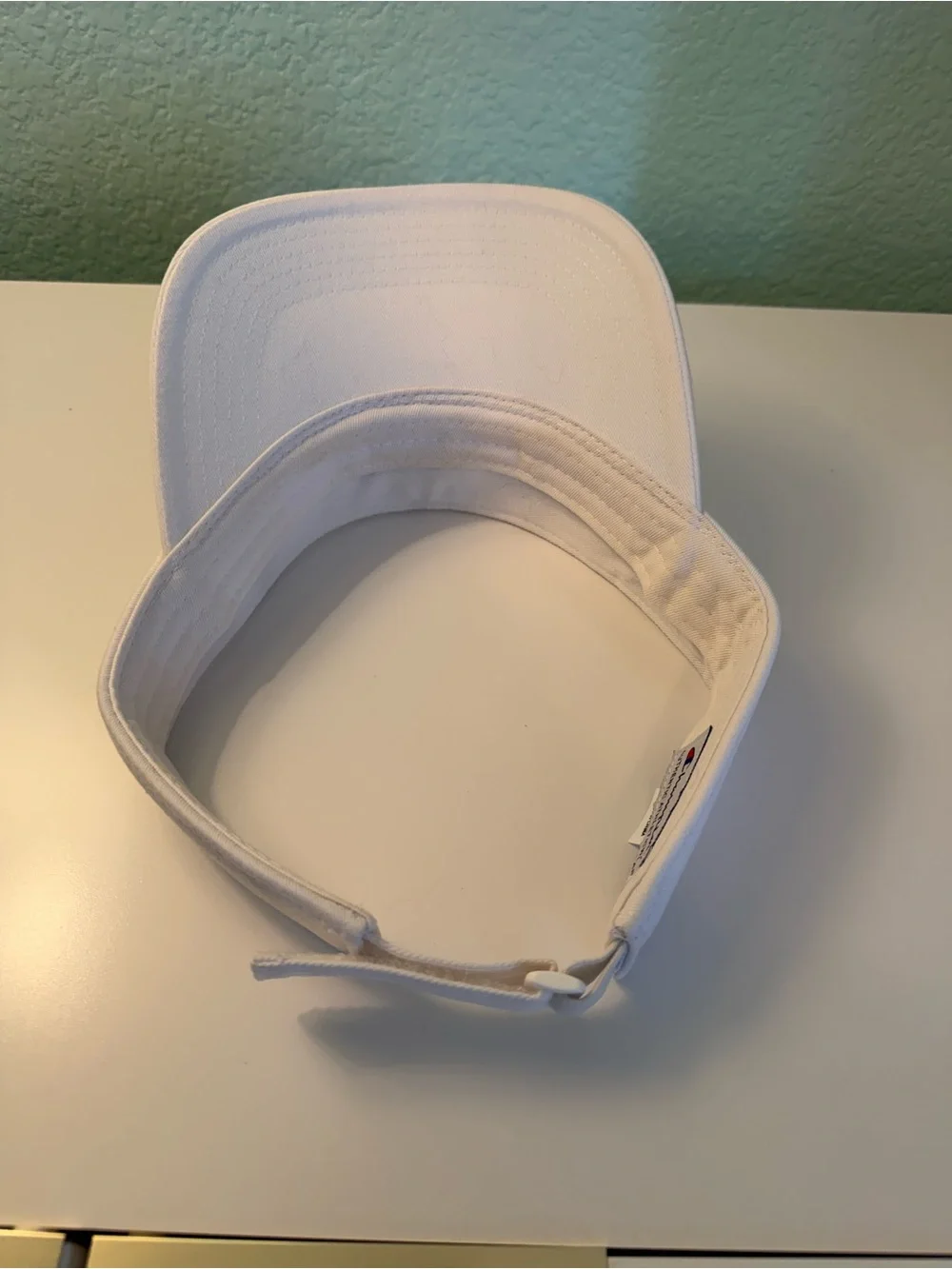 TCU Champion White Athletic Visor with Logo Patch